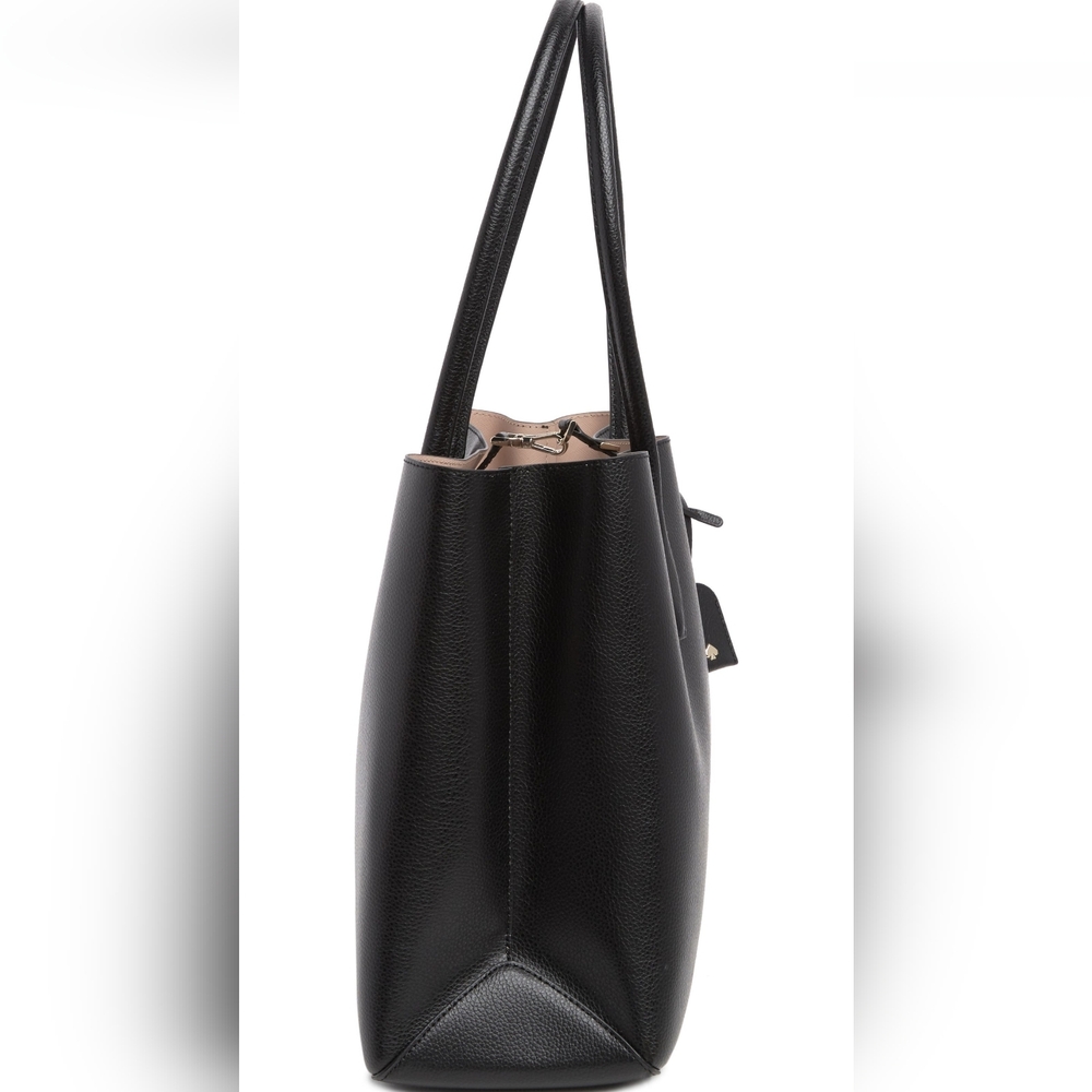 kate spade Black Bag Pebble Leather Double-Handle Tote Large Purse - Picture 5 of 11